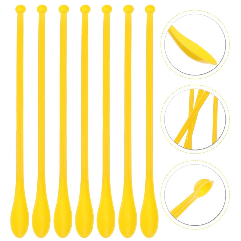 SOLUSTRE 50Pcs Lab Spatula Plastic Laboratory Mixing Spoon Reagent Sampling Spoon Flat Square Spoons Spatula for Lab Random Color - Image 4